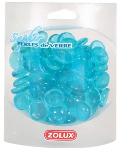 ZOLUX Perles de verre pour aquarium coloris bleu saphir - 410 g
