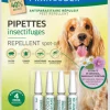 FRANCODEX Pipettes antiparasitaires répulsives pour chien 10 à 20 kg - 4 x 2 ml