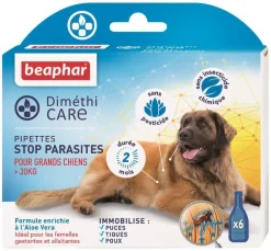BEAPHAR Pipettes pour grand chien DiméthiCARE 6 x 4,5 ml