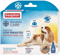BEAPHAR Pipettes pour petit chien DiméthiCARE 6 x 1,5 ml