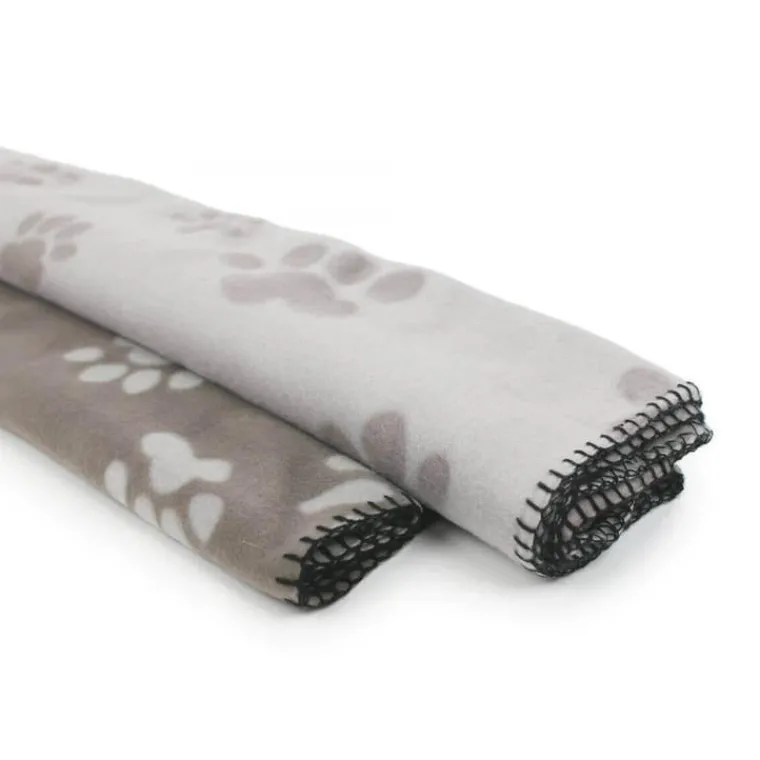GIRARD Plaid polaire coloris gris - 150 x 100 cm