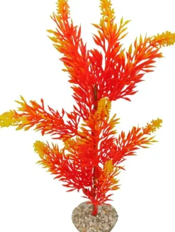 LABEO Plante artificielle pour aquarium coloris jaune Élodée colorée