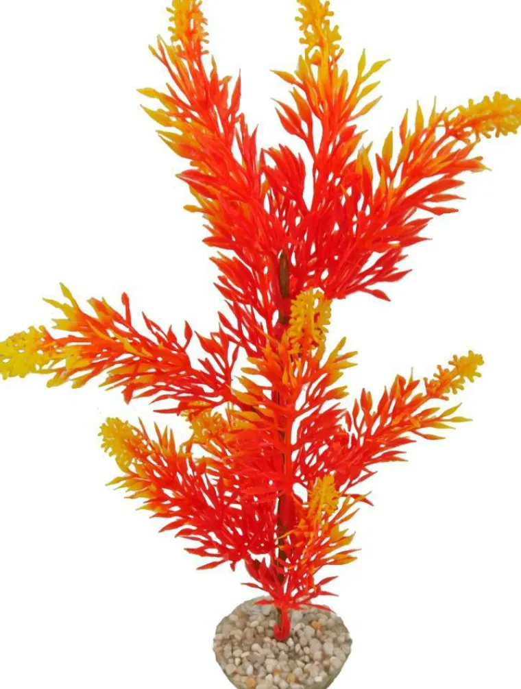 LABEO Plante artificielle pour aquarium coloris jaune Élodée colorée
