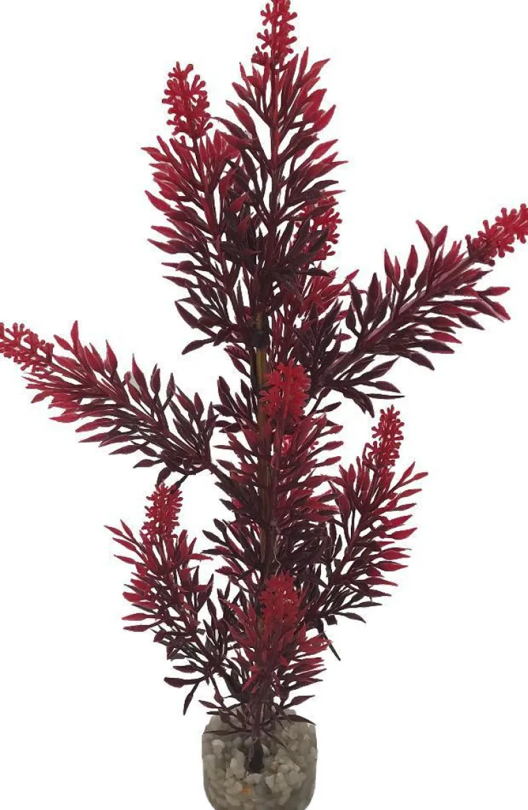 LABEO Plante artificielle pour aquarium coloris jaune Élodée colorée