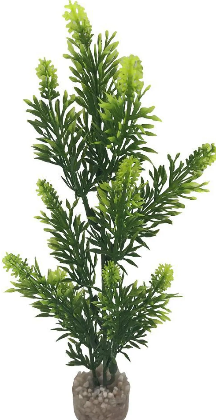 LABEO Plante artificielle pour aquarium coloris jaune Élodée colorée