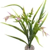 LABEO Plante artificielle pour aquarium coloris vert et rose Tillandsia PM