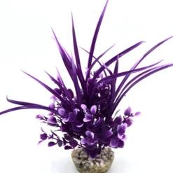 LABEO Plante artificielle pour aquarium coloris violet Herbe Grass GM