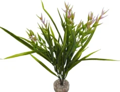 LABEO Plante artificielle pour aquarium coloris vert et rose Tillandsia GM