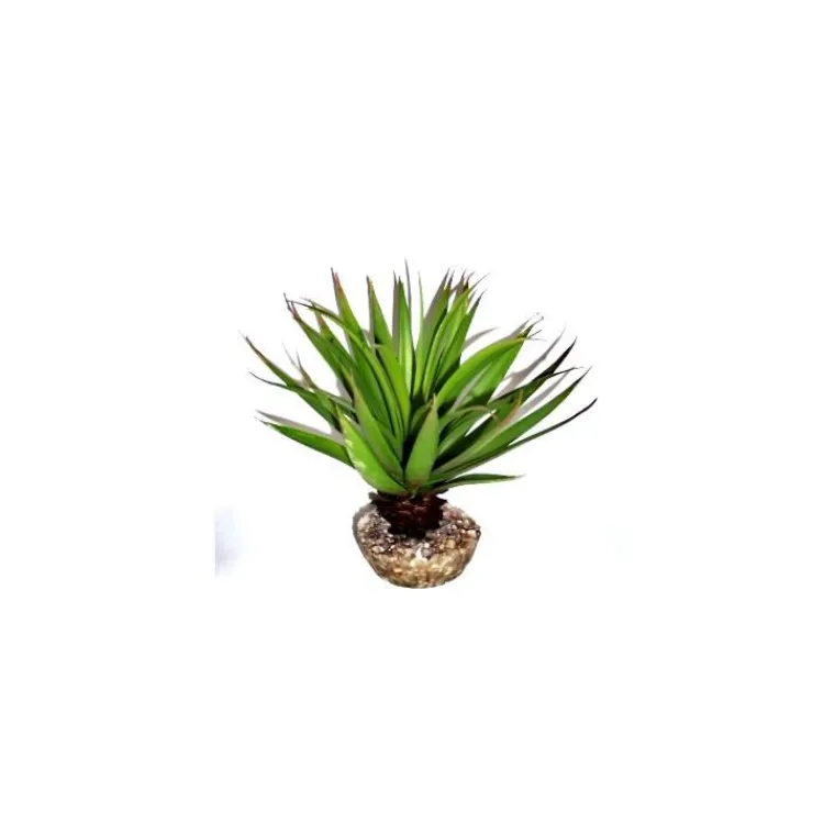 LABEO Plante succulente verte en tissu moyen modèle Ø 10 cm