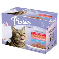 LES REPAS PLAISIR Pochon repas plaisir en sauce chat adulte volaille légumes 12x100 g