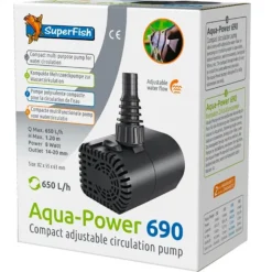 SUPERFISH Pompe à eau pour aquarium et fontaine intérieure, puissance supérieure - Aqua Power 690