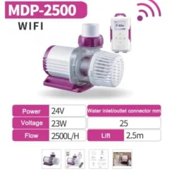 BLUE CORAL Pompe à eau wifi commandable à distance, DEBAO-JECOD MDP-2500 - débit max. 2500L/H