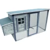 FLAMINGO Poulailler avec enclos en bois traité Palacio modèle Cottage - L 200 x l 76 x H 104 cm