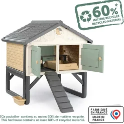 SMOBY Poulailler modèle MIJ Magalli x pour 5 poules - 159 x 121 x 128 cm