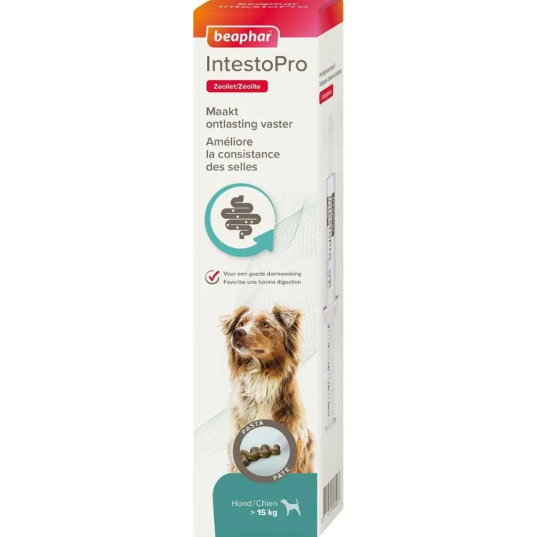 BEAPHAR Pâte bien-être intestinale pour le chien coloris blanc IntestoPro - 2 x 20 ml