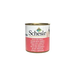 SCHESIR Pâtée en gelée poulet et carottes pour chien - boite de 285 g