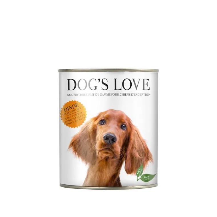 DOG'S LOVE Pâtée naturelle pour chien à la dinde - boite de 200 g