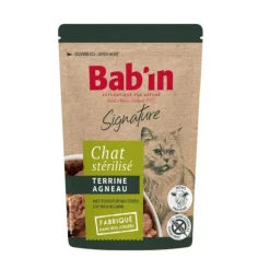 BABIN Pâtée pour chat à l'agneau terrine Bab'in Signature - 80 g
