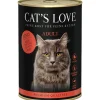CAT'S LOVE Pâtée pour chat au bœuf pur Adult – en boîte de 400 g