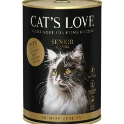 CAT'S LOVE Pâtée pour chat au canard Senior – en boîte de 400 g