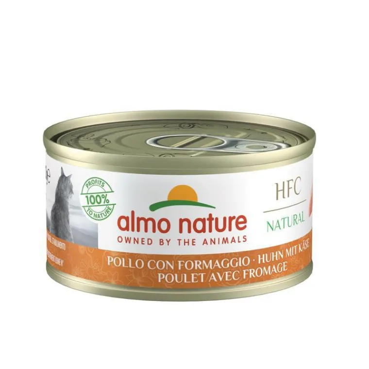 ALMO NATURE Pâtée pour chat au poulet avec fromage HFC Natural - 70 g