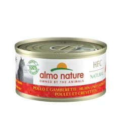 ALMO NATURE Pâtée pour chat au poulet et crevettes HFC Natural - 70 g