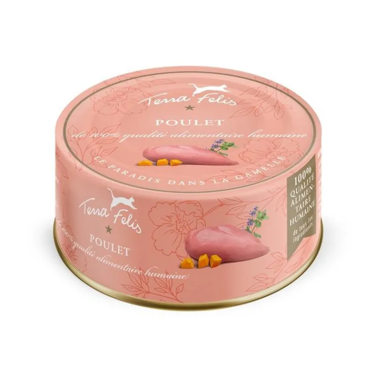 TERRA FELIS Pâtée pour chat au poulet - 80 g