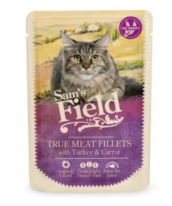 SAM'S FIELD Pâtée pour chat en sachet à la dinde et aux carottes - 85 g