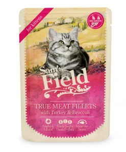 SAM'S FIELD Pâtée pour chat en sachet à la dinde et au brocoli - 85 g