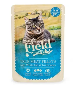 SAM'S FIELD Pâtée pour chat en sachet au poisson et au pois - 85 g