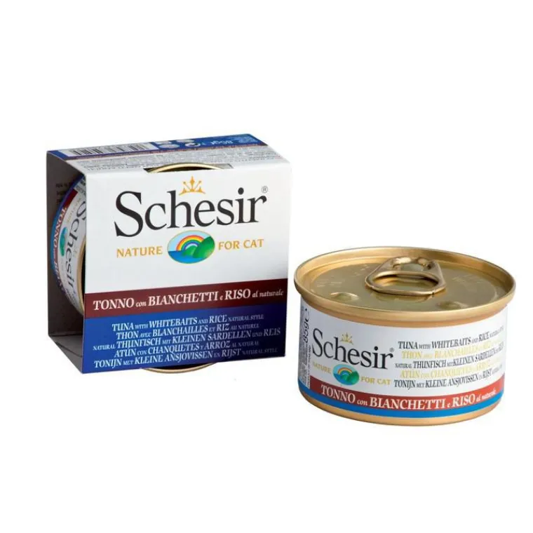 SCHESIR Pâtée pour chat thon et blanchailles