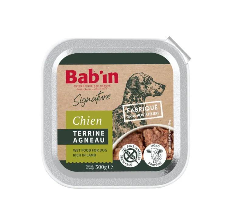 BABIN Pâtée pour chien à l'agneau terrine Bab'in Signature - 300 g