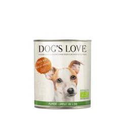 DOG'S LOVE Pâtée pour chien au bœuf bio - boite de 800 g