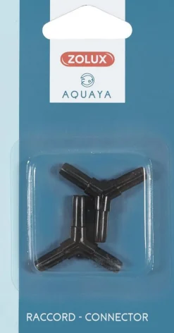 ZOLUX Raccords 3 sorties pour aquarium coloris noir Aquaya - x 2