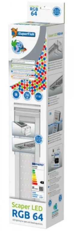 BLUE CORAL Rampe LED RGB aquarium eau douce, 7800 K - SUPERFISH Scaper - 29 W, 64