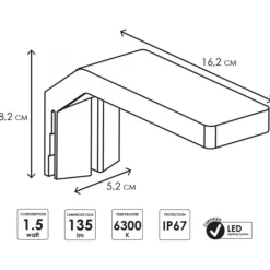 BLUE CORAL Rampe LED universelle, spéciale aquarium eau douce - CIANO - modèle CLA20