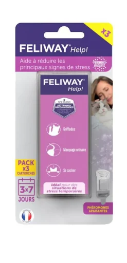 FELIWAY Recharges pour diffuseur de phéromones Help – x 3