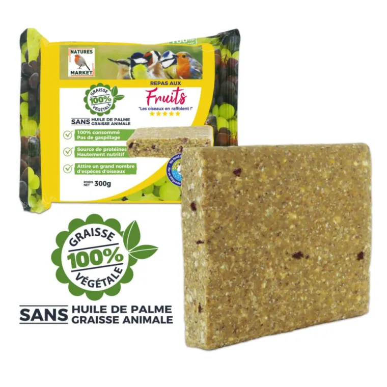 NATURES MARKET Repas aux fruits pour oiseaux de la nature – 300 g