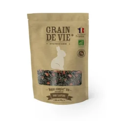 GRAIN DE VIE Repas complet bio aux carottes pour lapins – 700 g