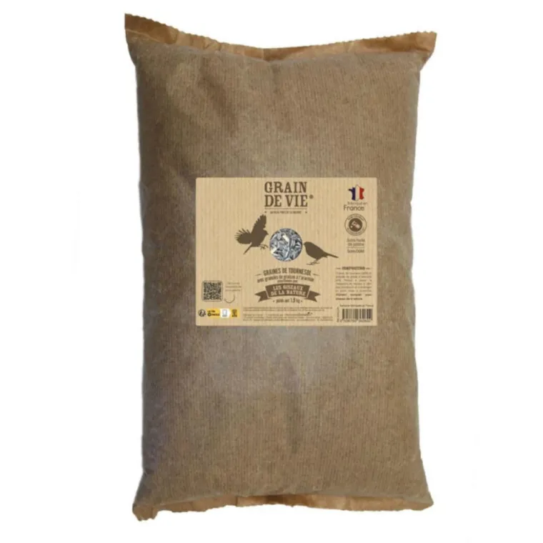 GRAIN DE VIE Sac de tournesol pour oiseaux - 1,8 kg