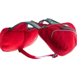 I-DOG Sacoches pour harnais du chien en tissu polyester coloris rouge Confort Trek - Taille XXS/XS/S 2,3 L