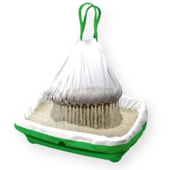 KIVIKS Sacs à litière filtrants pour chat coloris blanc - Taille L 52 x 34 x 25 cm