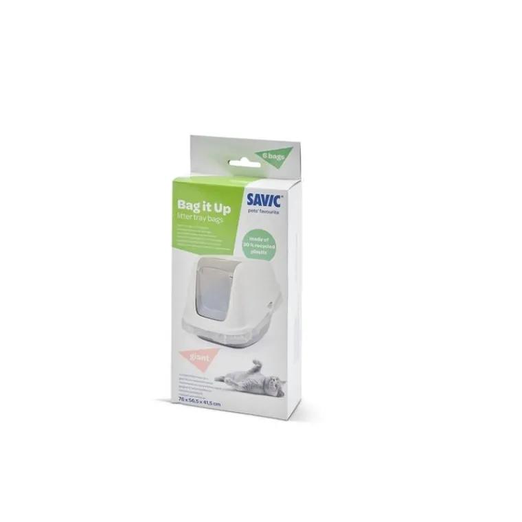 SAVIC Sacs universels pour bac à litière du chat Nestor Giant coloris transparent Nestor Bag It Up - x 6 sachets