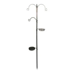 HAMIFORM Station d'alimentation melva noire à 5 supports 50 x 20 x 189 cm