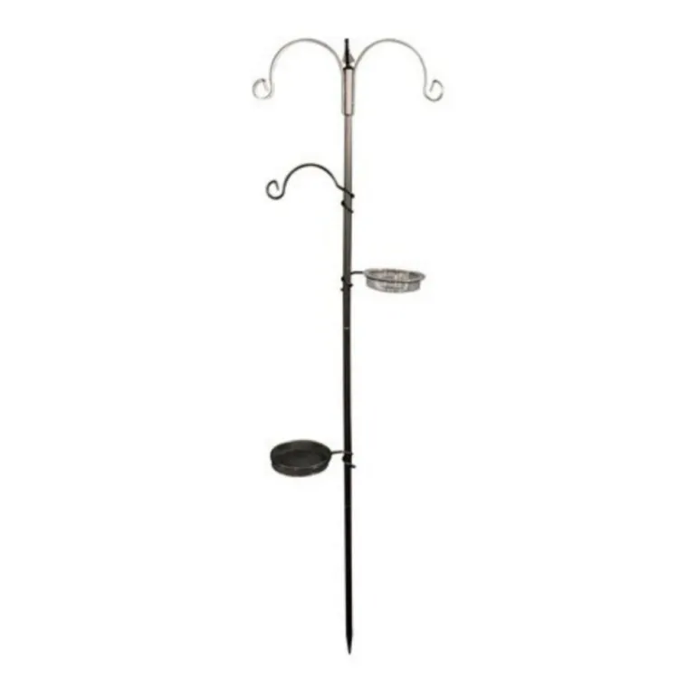 HAMIFORM Station d'alimentation melva noire à 5 supports 50 x 20 x 189 cm