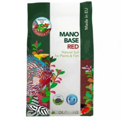 BLUE CORAL Substrat sol naturel, rouge, COLOMBO Flora ManoBase - 10L