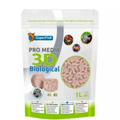 BLUE CORAL Support bactérien 3D, forte densité, SUPERFISH Pro Media - 1L