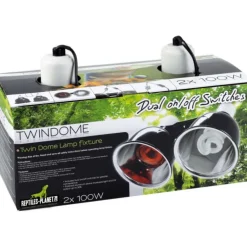 REPTILE PLANET Support pour éclairage et chauffage terrarium Twindome - Ø 14 x H 16 cm