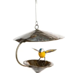 CHOUETTE AND CO Suspension mangeoire métal forme cône avec mésange