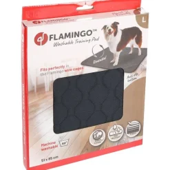 FLAMINGO Tapis d’entrainement anthracite lavable pour chien Patsy L - 85 x 51 cm